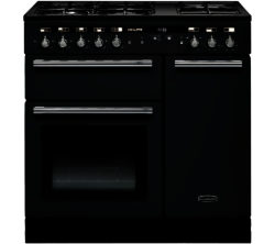 RANGEMASTER  Hi-Lite 90 Dual Fuel Range Cooker - Black & Chrome